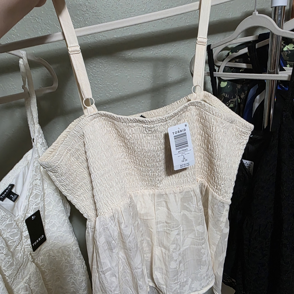 Torrid Ivory Smocked Sundress